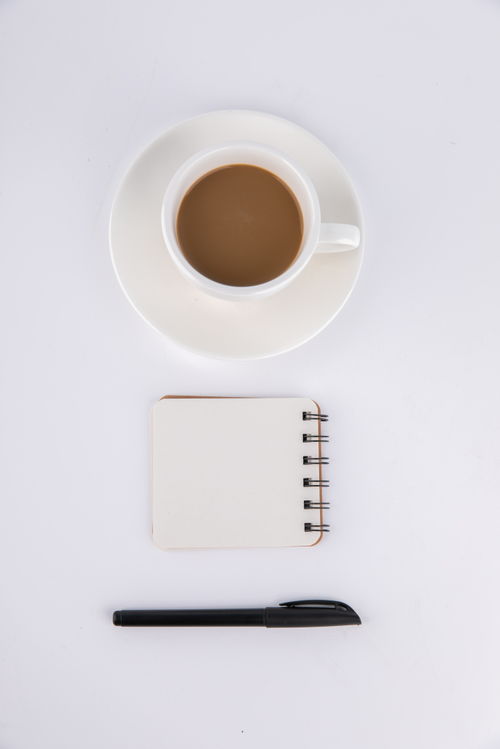 咖啡便簽本辦公用品商務攝影圖 攝影