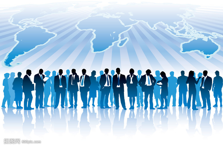 金融商務(wù)人物插畫背景