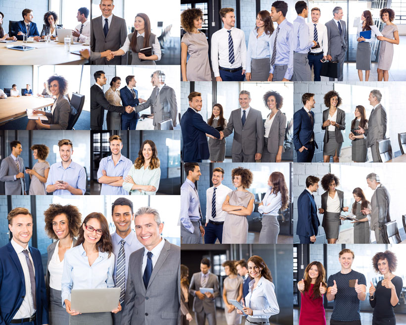 合作的商務(wù)團(tuán)隊人物攝影高清圖片