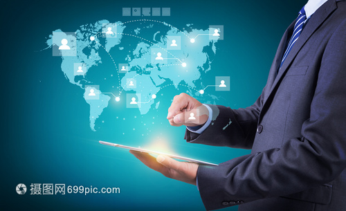 商務科技互聯網全球化背景設計素材
