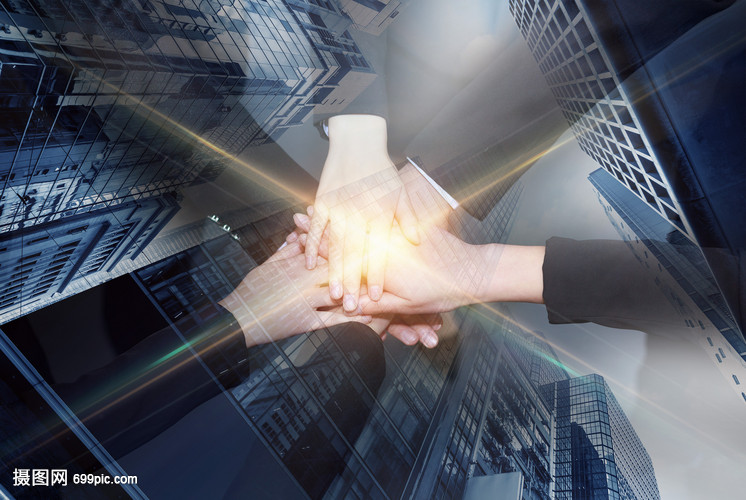 科技感金融經濟商務科技合作素材海報背景