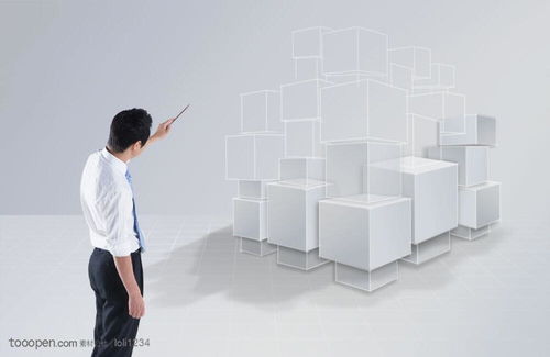 商務人士地產素材 鉛筆與立方體尺寸的藝術表達